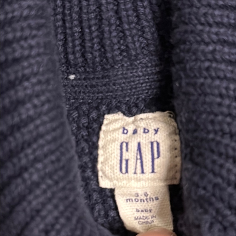 GAP Blue Cozy One Piece with Shawl Collar - Picture 2 of 4